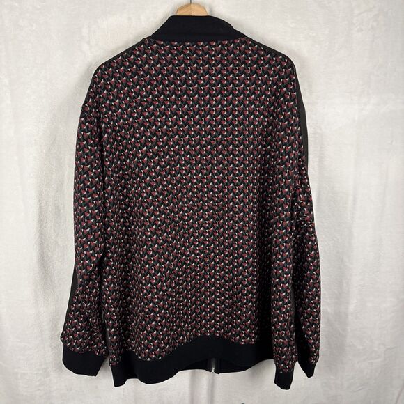 Shaquille O’Neal XLG Red Geometric Print Casual Jacket Full Zip Size 2XL NWT - Picture 4 of 5